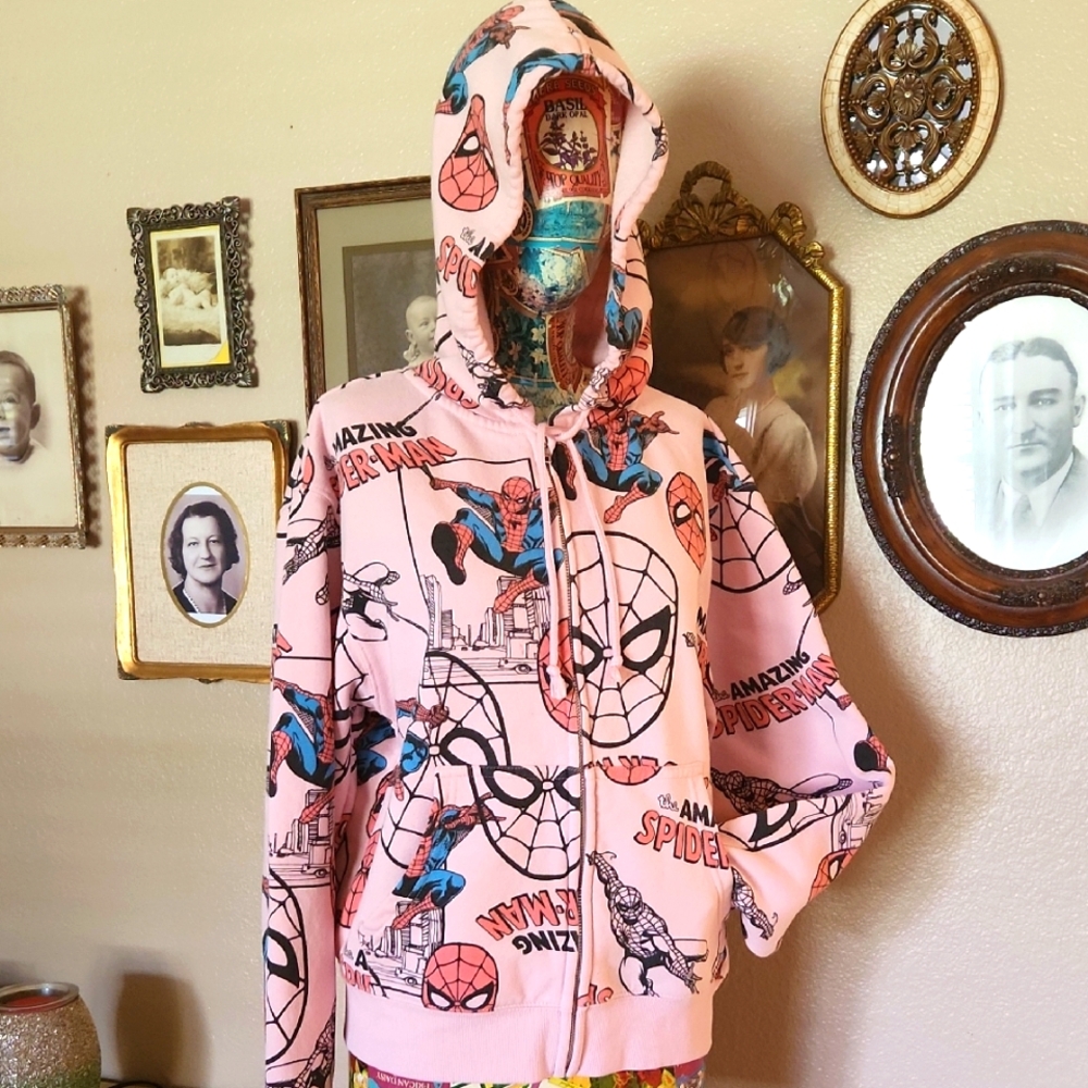 Spiderman Zip Front Hoodie Marvel